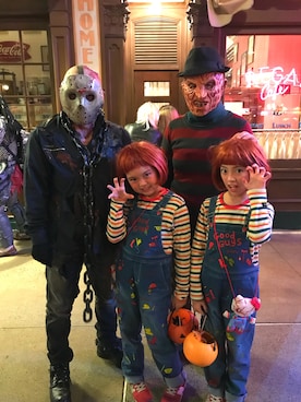 「wearhalloween2017」｜「アイテム（オールインワン・サロペット）」を使った、sue*sueさん（キッズ・130cm）の秋コーディネート