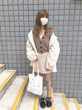 「Heather（ヘザー）のアイテム（モッズコート）」を使った、🍨𝕂𝔸𝕐𝔸 さん（レディース・167cm）の春コーディネート