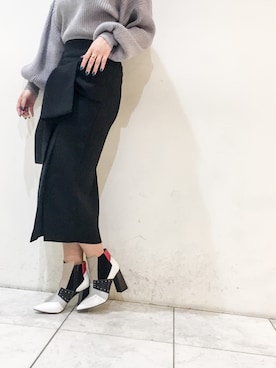 「Narcissus（ナルシス）のアイテム（スカート、ブラック系）」を使った、misakitty❤️さん（レディース）の冬コーディネート
