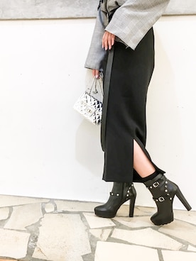 「Narcissus（ナルシス）のアイテム（その他パンツ、ブラック系）」を使った、misakitty❤️さん（レディース）の冬コーディネート