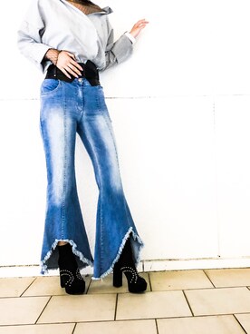 「Narcissus（ナルシス）のアイテム（デニムパンツ）」を使った、misakitty❤️さん（レディース・159cm）の春コーディネート