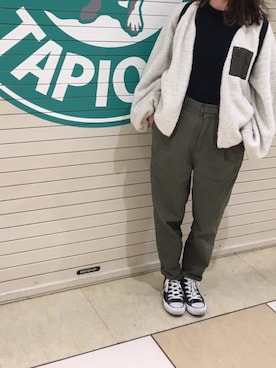 「袖ボリューム」｜「アイテム（ブルゾン）」を使った、Cocoさん（レディース・158cm）の春コーディネート