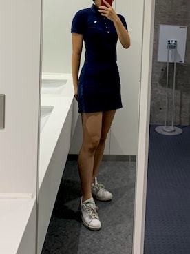 「Abercrombie&Fitch（アバークロンビーアンドフィッチ）のアイテム（ワンピース/ドレス）」を使った、Cocoさん（レディース・158cm）の秋コーディネート