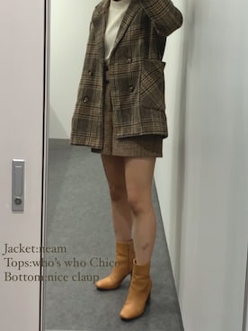 「パワショル」｜「アイテム（ジャケット/アウター）」を使った、Cocoさん（レディース・158cm）の春コーディネート
