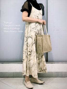 「キャミソールワンピ」｜Cocoさん（レディース・158cm）の春コーディネート