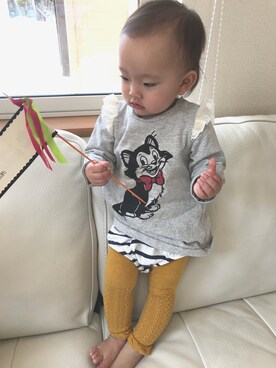 「MAISON DE REEFUR（メゾンドリーファー）のアイテム（雑貨/ホビー）」を使った、hinanoさん（キッズ・70cm）の春コーディネート