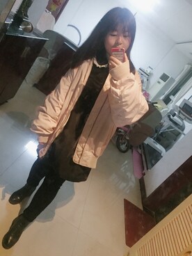 「Another Edition」｜「アイテム（MA-1）」を使った、Etoileさん（レディース・155cm）の冬コーディネート