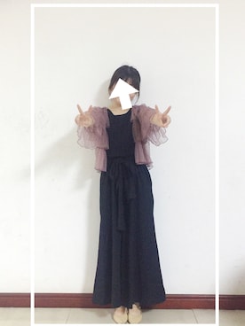 「merry jenny（メリージェニー）のアイテム（オールインワン・サロペット）」を使った、Etoileさん（レディース・155cm）の夏コーディネート