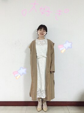「Mila Owen」｜「アイテム（その他アウター）」を使った、Etoileさん（レディース・155cm）の秋コーディネート