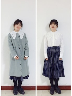 「青文字系」｜「アイテム（ノーカラージャケット）」を使った、Etoileさん（レディース・155cm）の秋コーディネート