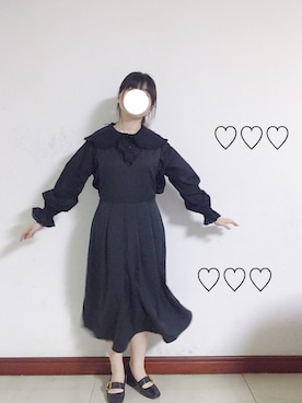 「archives（アルシーヴ）のアイテム（ジャンパースカート）」を使った、Etoileさん（レディース・155cm）の春コーディネート