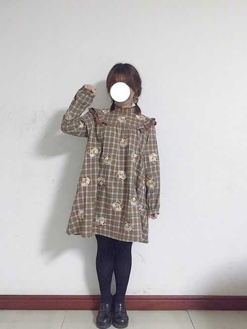 美品キャンディストリッパー猫刺繍チェック柄GROOOOMY KITTENスカート 美品キャンディストリッパー猫刺繍チェック柄GROOOOMY KITTEN