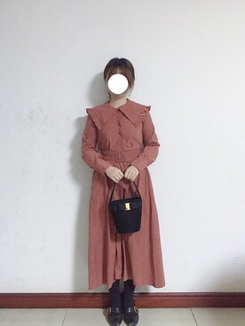 「ANDGEEBEE（アンジービー）のアイテム（ワンピース/ドレス）」を使った、Etoileさん（レディース・155cm）の冬コーディネート