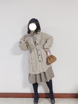 「休闲」｜「アイテム（ブルゾン）」を使った、Etoileさん（レディース・155cm）の秋コーディネート