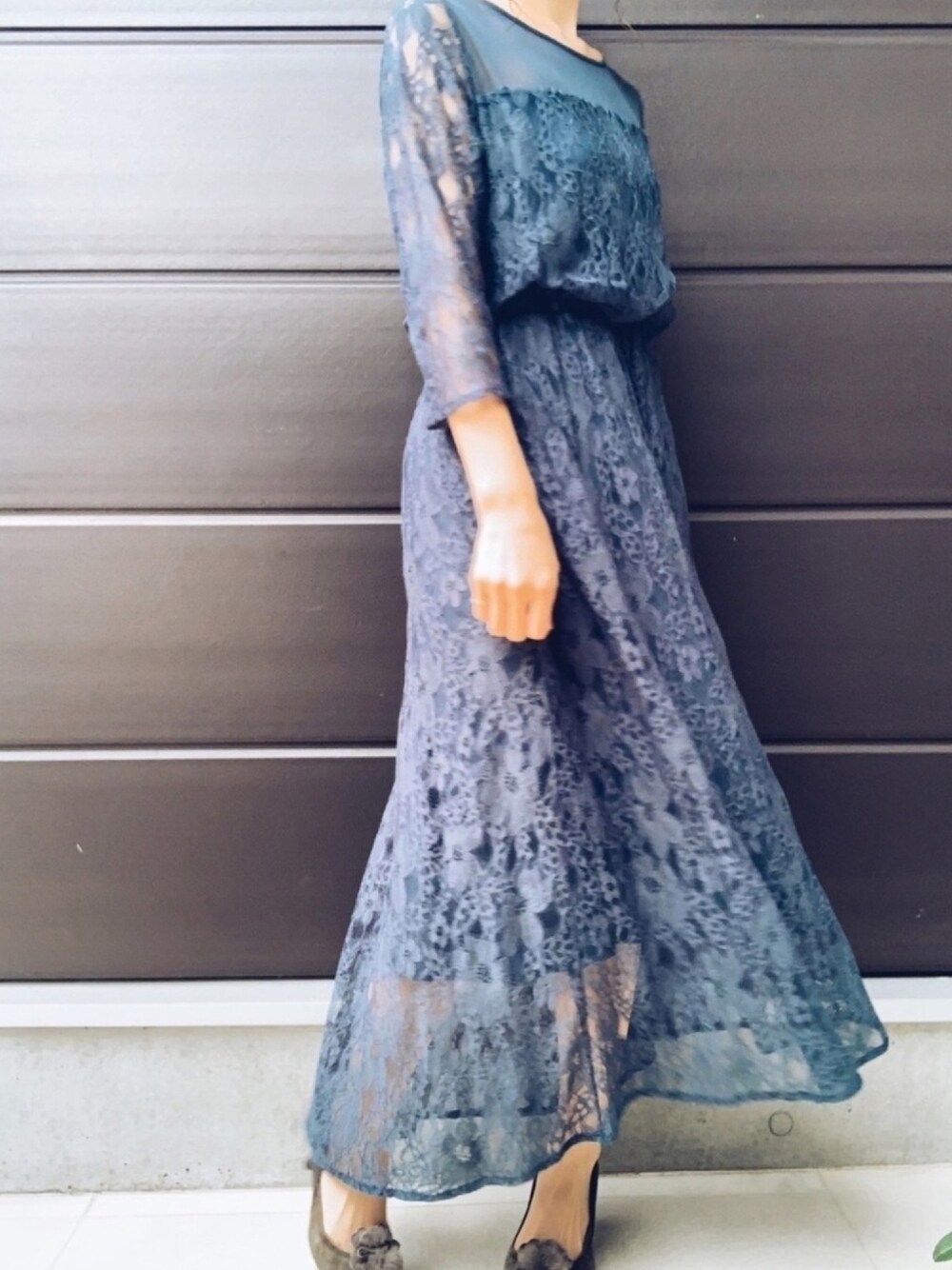 「結婚式、ドレス」｜「DIANAのアイテム（パンプス、グレー系）」を使った、cafemochaさん（レディース・156cm）の秋コーディネートの1枚目の写真