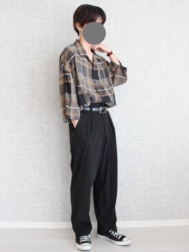 「アイテム（腕時計、ブラウン系）」を使った、Laitoさん（メンズ・170cm）の夏コーディネート