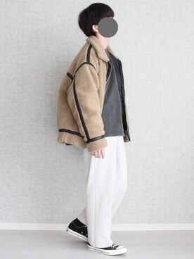「KANGOL（カンゴール）のアイテム（ブルゾン）」を使った、Laitoさん（メンズ・170cm）の冬コーディネート
