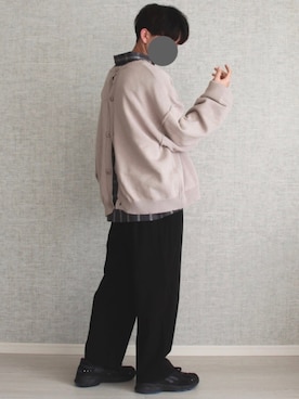 「ダメージカーディガン」｜Laitoさん（メンズ・170cm）の冬コーディネート