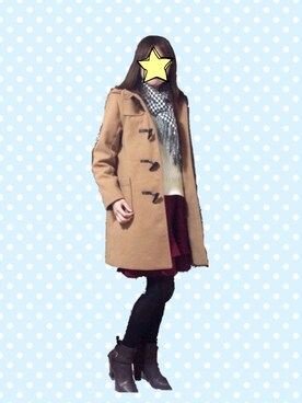 「chocol raffine robe（ショコラフィネローブ）のアイテム（ダッフルコート）」を使った、stella_cadenteさん（レディース・162cm）の冬コーディネート