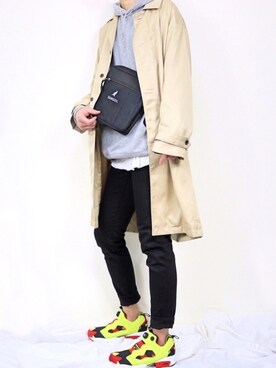 「平成最後のWEARISTAセンバツ」｜「アイテム（ステンカラーコート）」を使った、GENさん（メンズ・178cm）の春コーディネート
