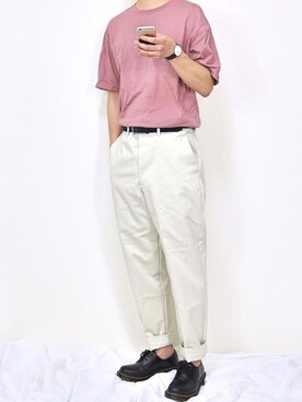 「Daniel Wellington（ダニエルウェリントン）の【Daniel Wellington】レザーバンド３６ＭＭ（アナログ腕時計）」を使った、GENさん（メンズ・178cm）の春コーディネート