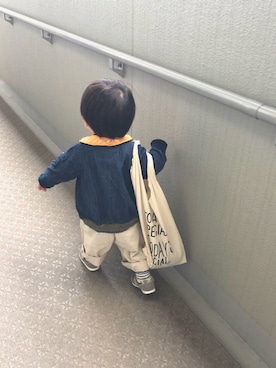 「pongee（ポンジー）のアイテム」を使った、fu_riさん（キッズ・80cm）の冬コーディネート