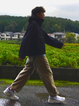 「united arrows」｜「アイテム（マウンテンパーカー）」を使った、とっちさん（メンズ・171cm）の秋コーディネート