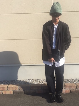 「Avail（アベイル）のアイテム（ブルゾン）」を使った、yukiさん（メンズ・177cm）の冬コーディネート