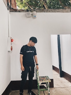 「fragment design（フラグメントデザイン）のアイテム（トップス）」を使った、劉志齊さん（メンズ・170cm）の夏コーディネート