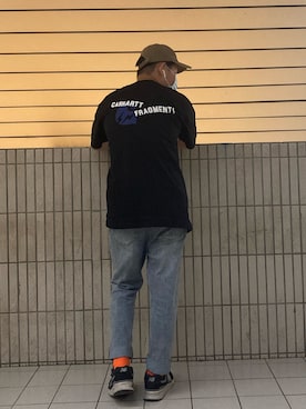 「fragment design（フラグメントデザイン）のアイテム（トップス）」を使った、劉志齊さん（メンズ・169cm）の夏コーディネート