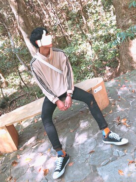 「CONVERSE（コンバース）のconverse（コンバース） ALL STAR OX（オールスターOX）（スニーカー）」を使った、わたるさん（メンズ・188cm）の春コーディネート