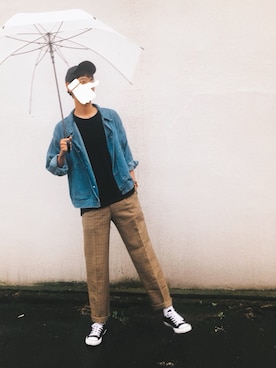 「CONVERSE（コンバース）のconverse（コンバース） ALL STAR OX（オールスターOX）（スニーカー）」を使った、わたるさん（メンズ・188cm）の春コーディネート