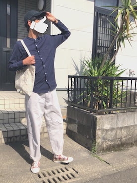 「EMMA  CLOTHES」｜「アイテム（キャップ）」を使った、わたるさん（メンズ・188cm）の春コーディネート