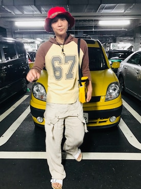 「JOURNAL STANDARD（ジャーナルスタンダード）のアイテム（オールインワン・サロペット）」を使った、Fukuさん（メンズ・174cm）の夏コーディネート