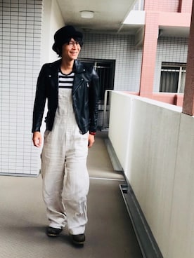 「JOURNAL STANDARD（ジャーナルスタンダード）のアイテム（オールインワン・サロペット）」を使った、Fukuさん（メンズ・174cm）の秋コーディネート