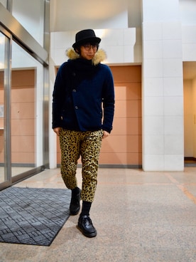 「rehacer（レアセル）のアイテム（モッズコート）」を使った、Fukuさん（メンズ・174cm）の冬コーディネート