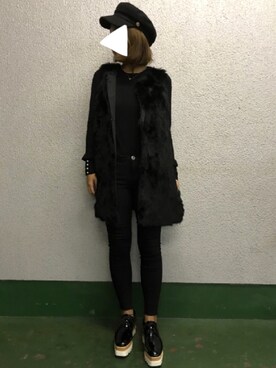 「STELLA McCARTNEY（ステラマッカートニー）のアイテム（ローファー）」を使った、rrさん（レディース・153cm）の秋コーディネート