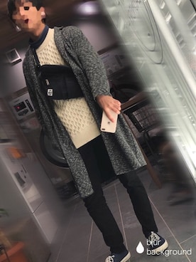 「CHUMS（チャムス）のアイテム（ショルダーバッグ）」を使った、れんし🧶さん（メンズ・170cm）の秋コーディネート