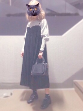 「ダニエルウェリントン」｜「アイテム（その他アウター）」を使った、keyさん（レディース・159cm）の冬コーディネート