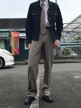 「アイテム（フォーマルスーツ/小物）」を使った、ようさんさん（メンズ・173cm・20代）の秋コーディネート