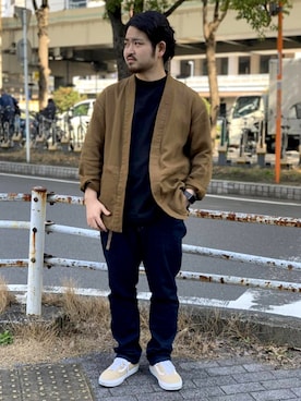 「nonnative（ノンネイティブ）のアイテム（パンツ）」を使った、こいでさん（メンズ・168cm）の冬コーディネート