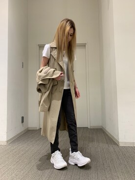 「AVIREX（アヴィレックス）のアイテム（トレンチコート）」を使った、sᴜᴍɪᴋᴀさん（レディース・161cm）の春コーディネート