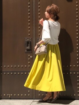 「PLAIN CLOTHING（プレーンクロージング）のアイテム（トップス）」を使った、yuさん（レディース・153cm）の春コーディネート