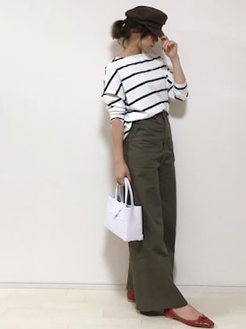 「FRAY I.D（フレイアイディー）のアイテム（帽子）」を使った、yuさん（レディース・153cm）の夏コーディネート