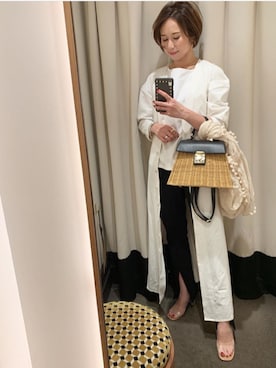 「ALLUMER（アリュメール）のアイテム（ベスト）」を使った、yuさん（レディース・153cm）の春コーディネート