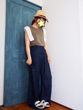 「ENSOR CIVET（アンソール）のアイテム」を使った、moyaさん（レディース・166cm）の春コーディネート