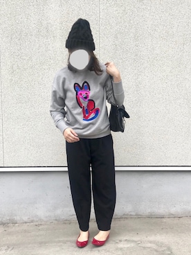 「メゾン キツネ(MAISON KITSUNE)」｜moyaさん（レディース・166cm）の冬コーディネート