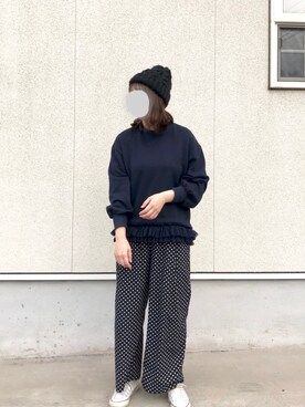 「MUVEIL WORK（ミュベールワーク）のアイテム」を使った、moyaさん（レディース・166cm）の冬コーディネート