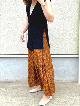 「Radiate（ラディエイト）のアイテム（パンツ）」を使った、moyaさん（レディース・166cm）の夏コーディネート