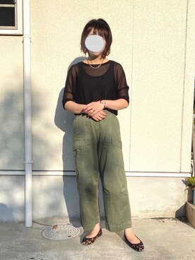 「MUVEIL WORK（ミュベールワーク）のアイテム」を使った、moyaさん（レディース・166cm）の秋コーディネート